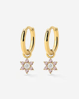 Pink Petal Hoop Set Small Oro