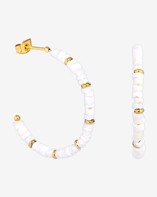 Puka Shell Hoop Orecchini Oro