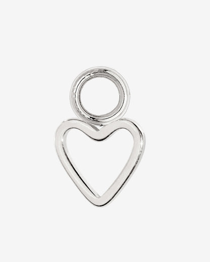 Light Heart Oval Hoopies Argento