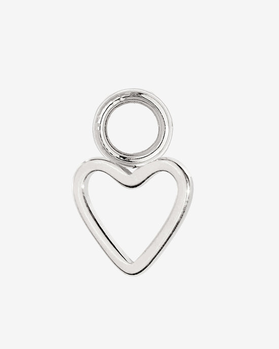 Light Heart Oval Hoopies Argento