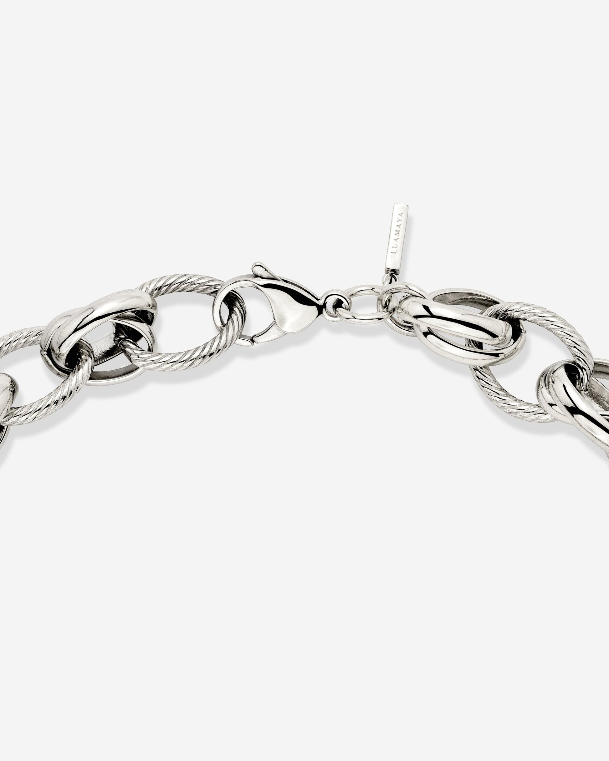 Chunky Twisted Links Collana Argento