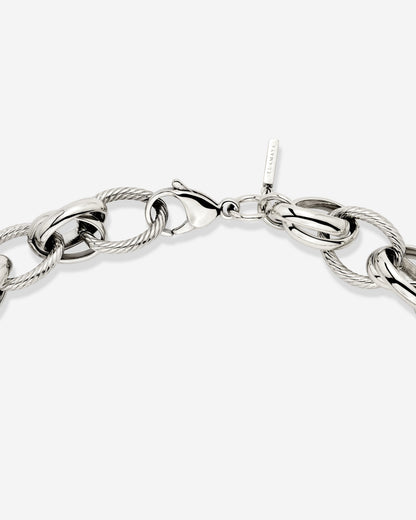 Chunky Twisted Links Collana Argento