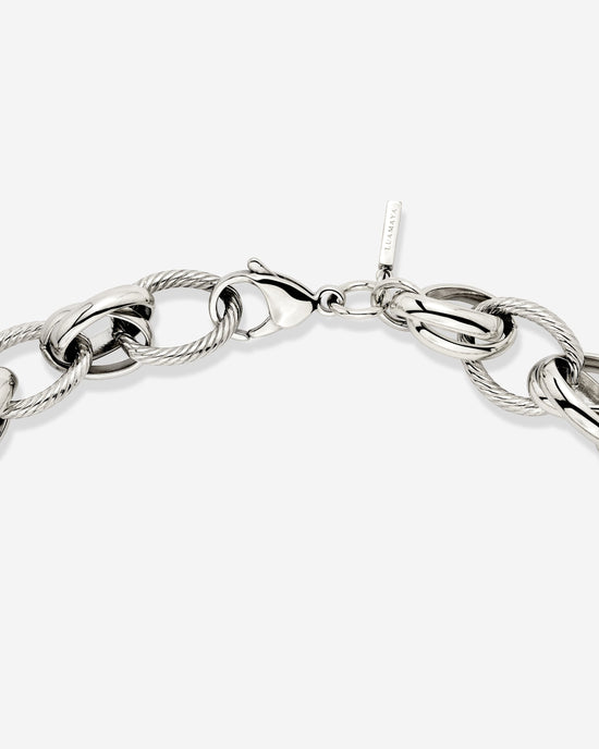 Chunky Twisted Links Collana Argento