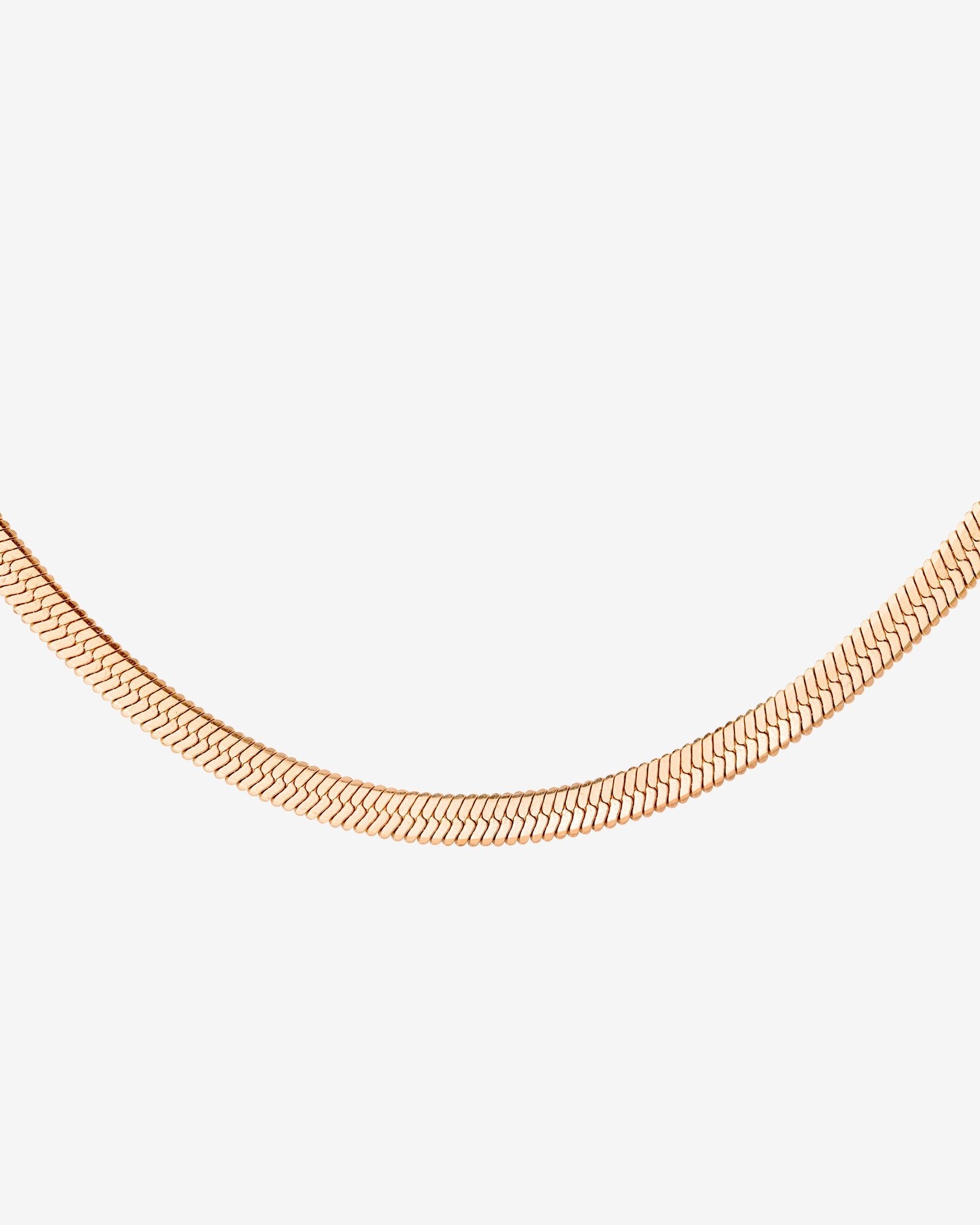Slim Herringbone Collana Oro Rosa