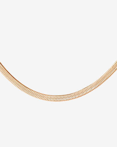 Slim Herringbone Collana Oro Rosa