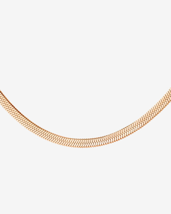 Slim Herringbone Collana Oro Rosa