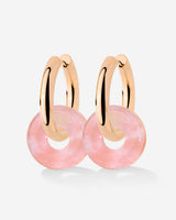 Chunky Peachy Donut Hoop Set Medium Oro Rosa