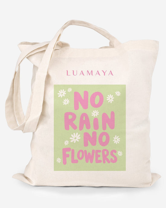 Borsa in juta No rain no flowers
