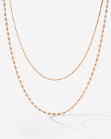 Droplet Double Collana Oro Rosa