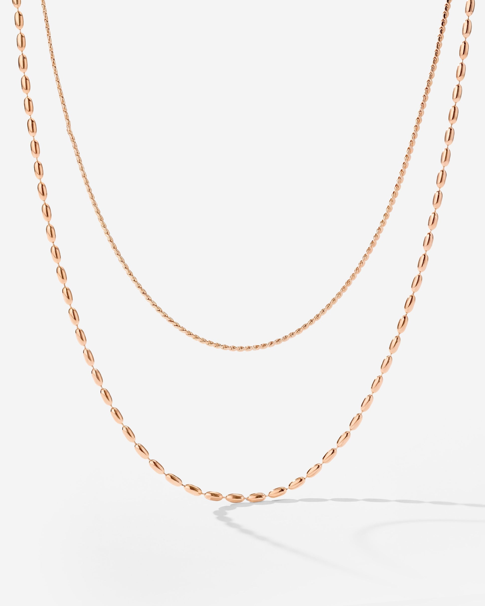Droplet Double Collana Oro Rosa