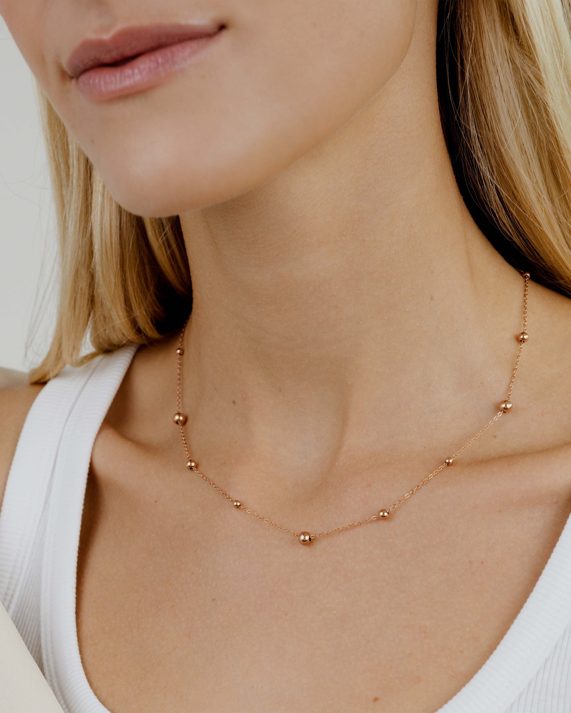 Infinite Beads Collana Oro Rosa