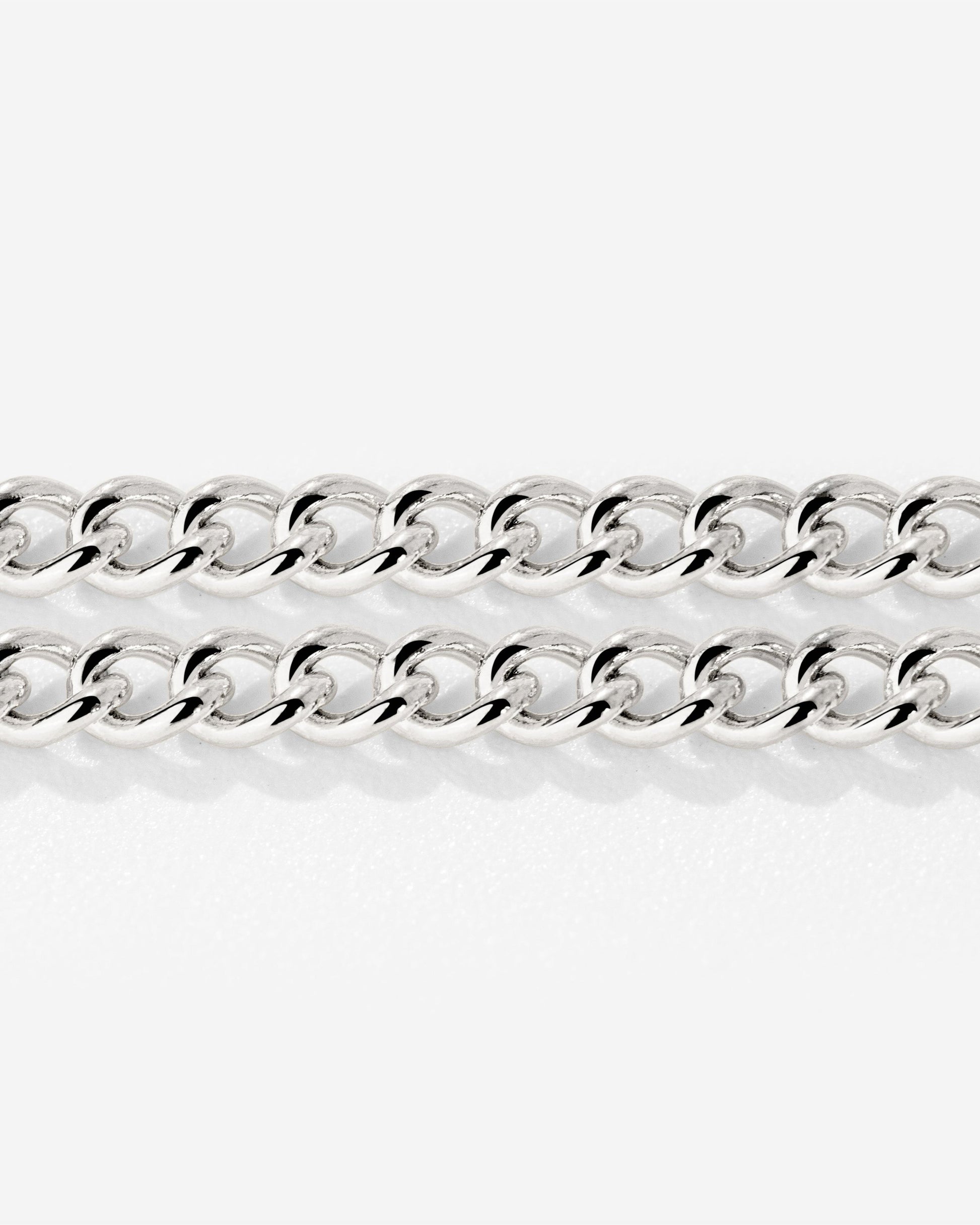Curb Chain Double Bracciale Argento