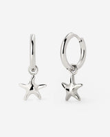 Sea Star Hoop Set Small Argento