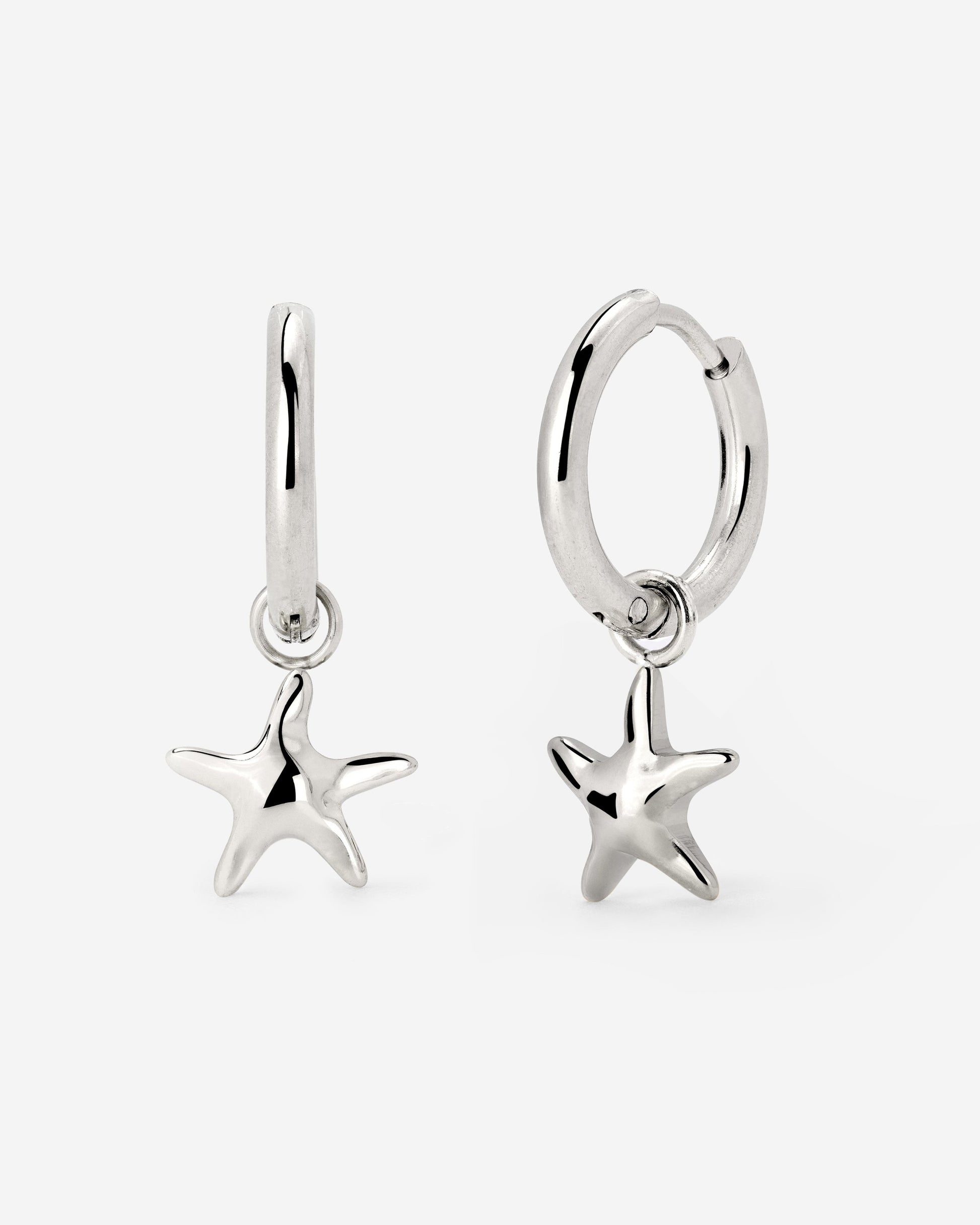 Sea Star Hoop Set Small Argento
