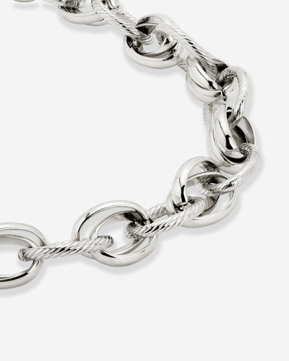 Chunky Twisted Links Collana Argento