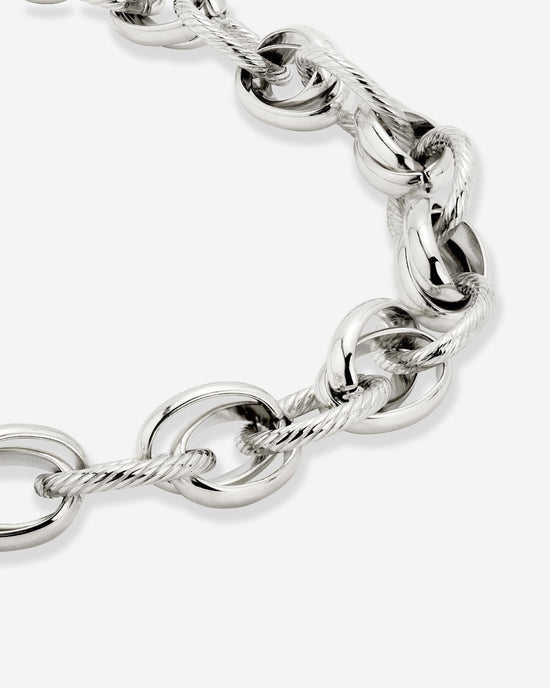 Chunky Twisted Links Collana Argento
