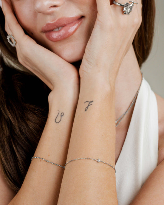 Solitaire Stone Bracciale Argento