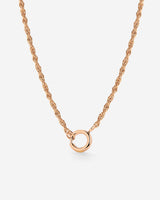 Rope Chain Charm Collana Oro Rosa