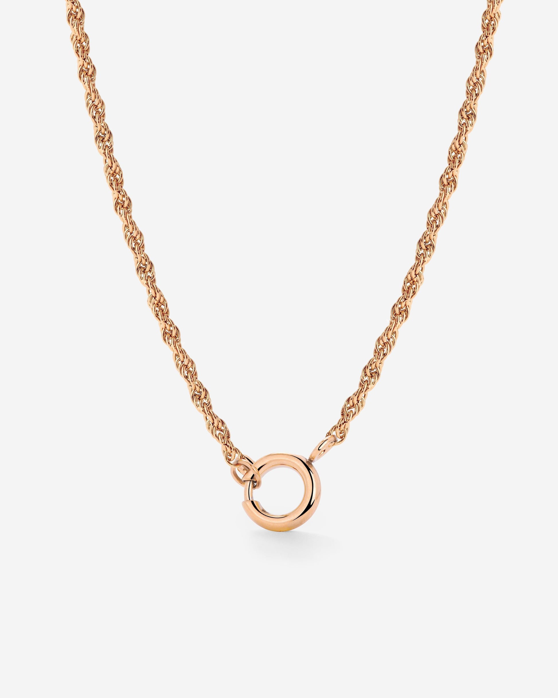 Rope Chain Charm Collana Oro Rosa