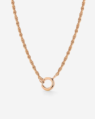Rope Chain Charm Collana Oro Rosa