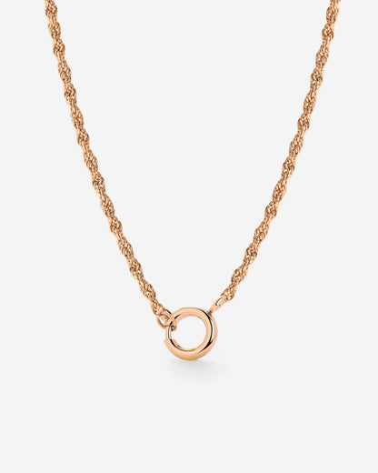 Rope Chain Charm Collana Oro Rosa