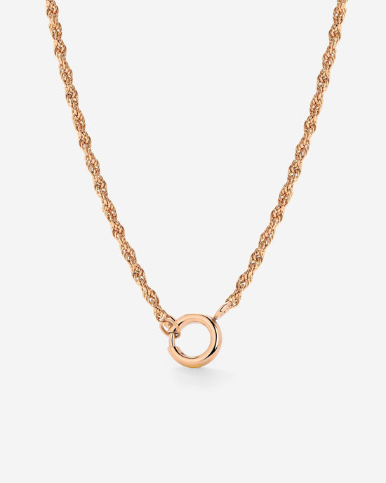 Rope Chain Charm Collana Oro Rosa