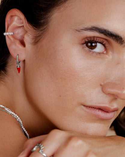 Hot 'n' Spicy Twisted Hoop Set Baby Argento