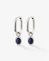 Blue Breeze Oval Hoop Set Baby Argento