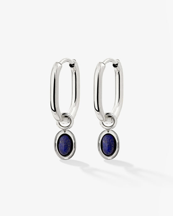 Blue Breeze Oval Hoop Set Baby Argento