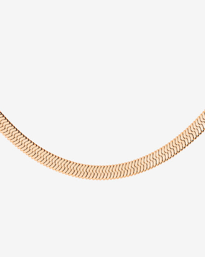 Bold Herringbone Collana Oro Rosa