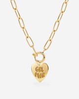 Girl Power Oval Links Collana Set Oro
