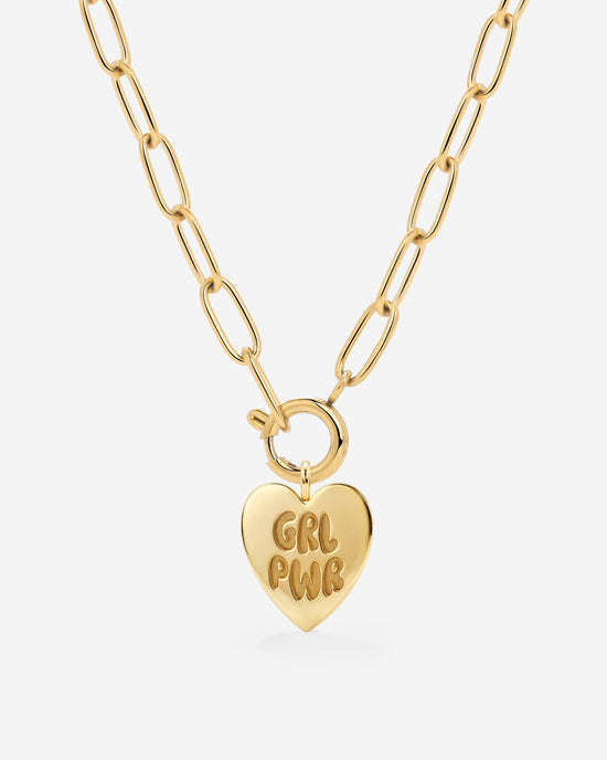 Girl Power Oval Links Collana Set Oro