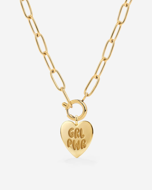 Girl Power Oval Links Collana Set Oro