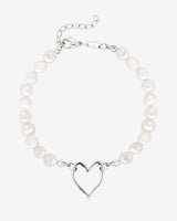 Melting Heart Pearl Bracciale Argento