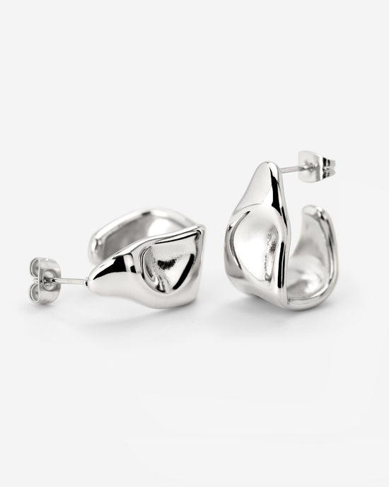 Liquid Shape Orecchini Argento