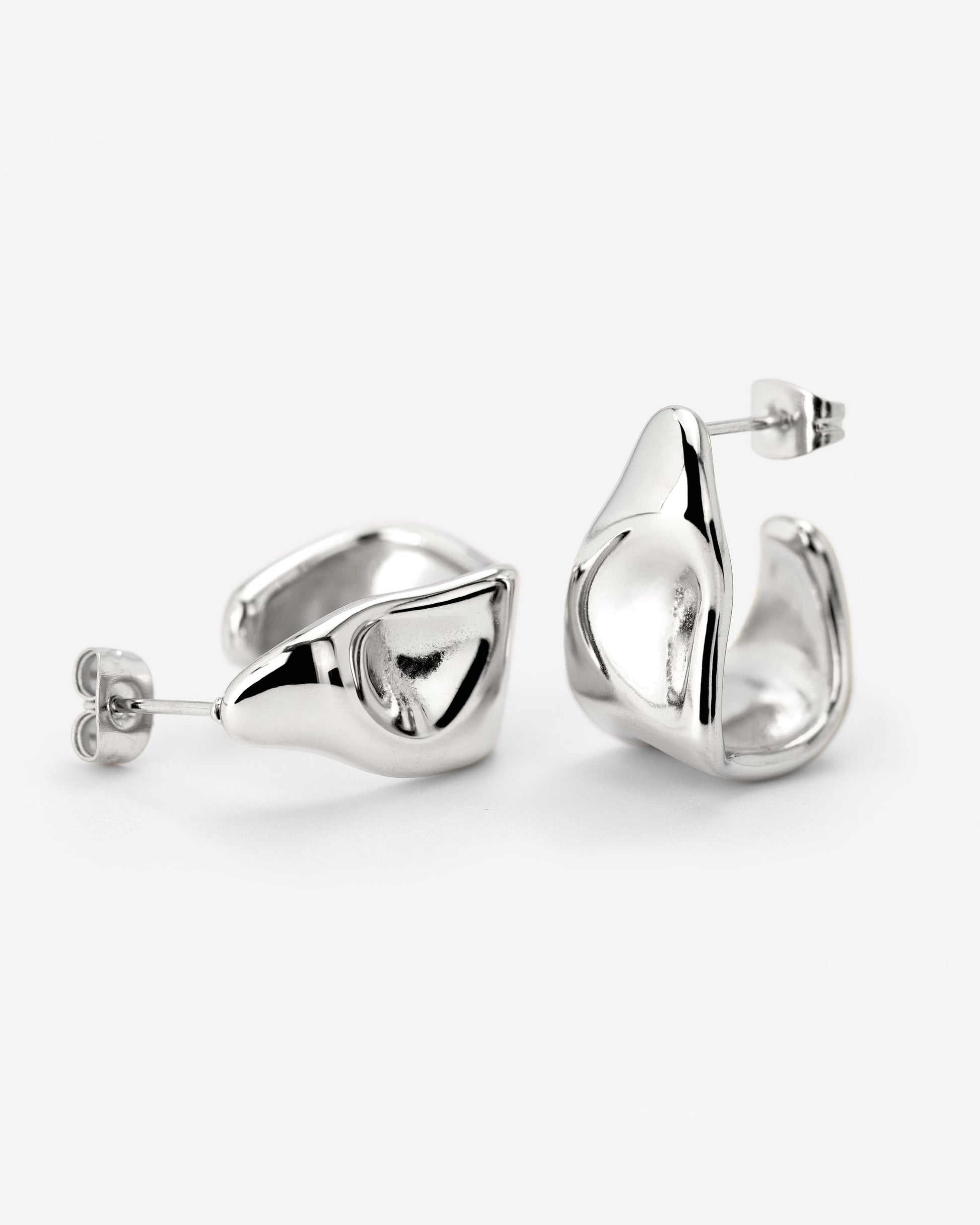 Liquid Shape Orecchini Argento