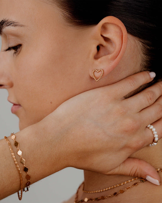 Heart of Gold Orecchini Oro Rosa