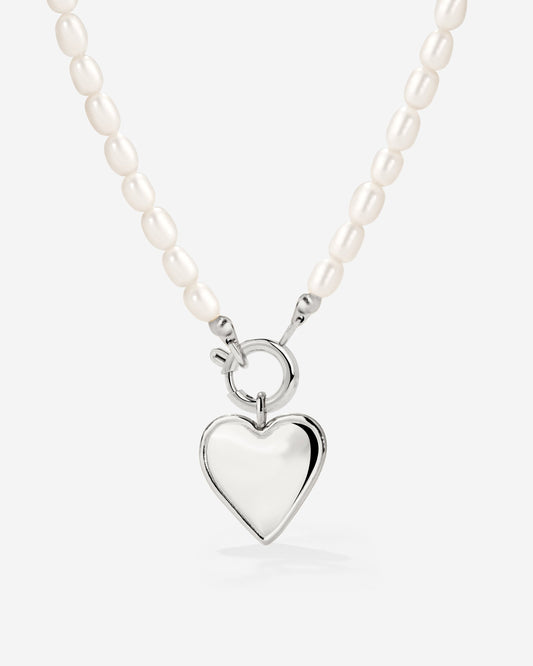 Heartie Pearly Collana Set Argento
