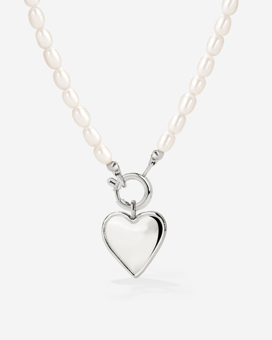 Heartie Pearly Collana Set Argento