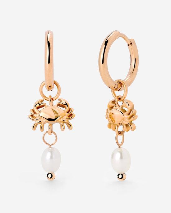 Crab Chaser Hoop Set Small Oro Rosa
