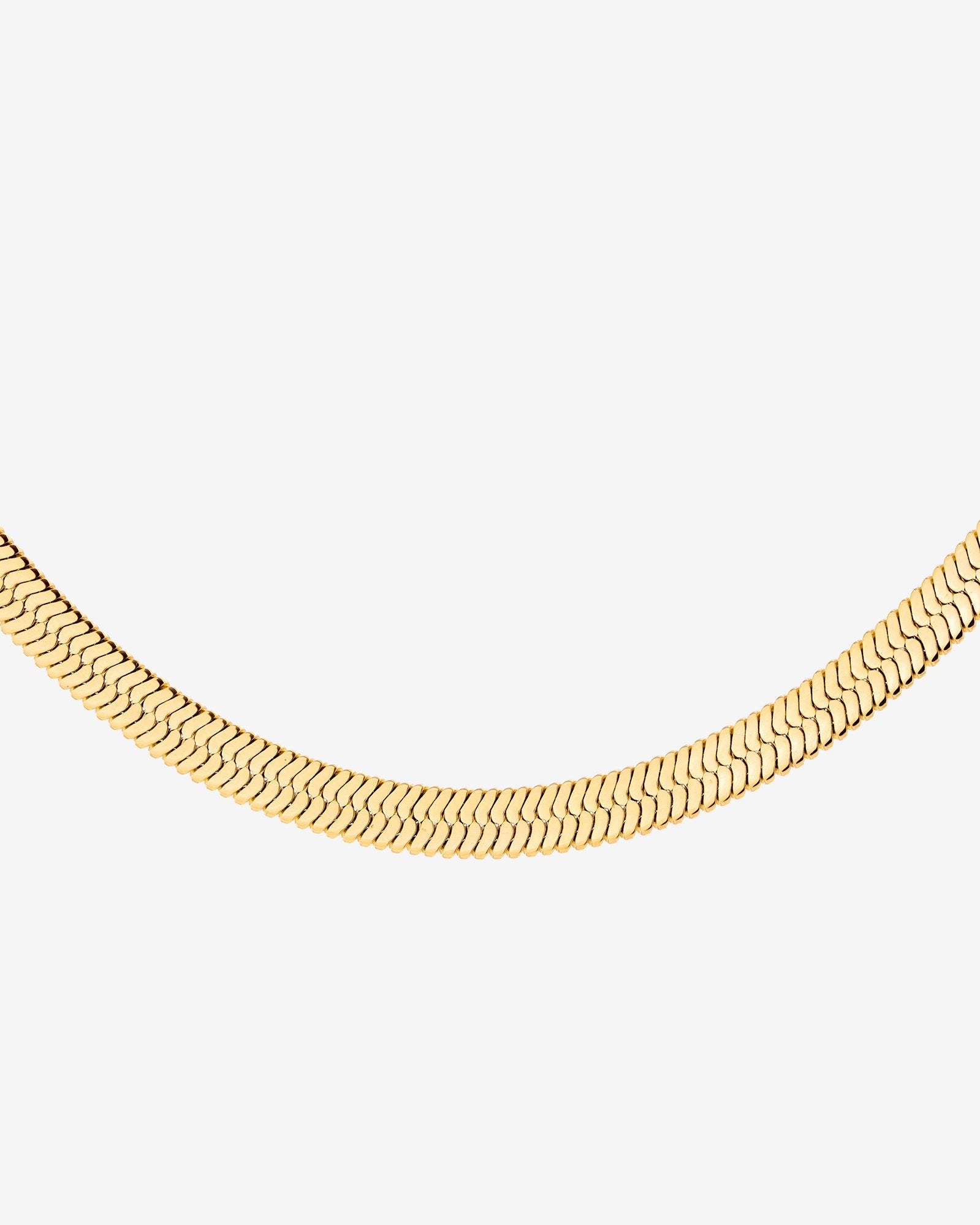 Bold Herringbone Collana Oro