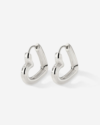 Phat Heart Hoops Small Argento