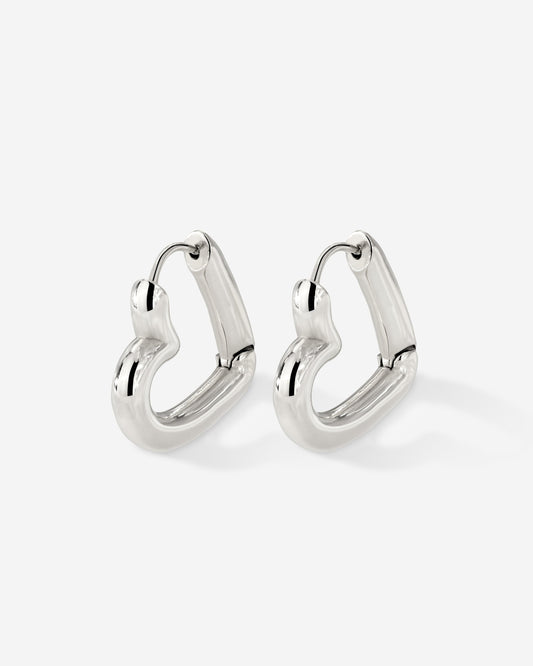Phat Heart Hoops Small Argento