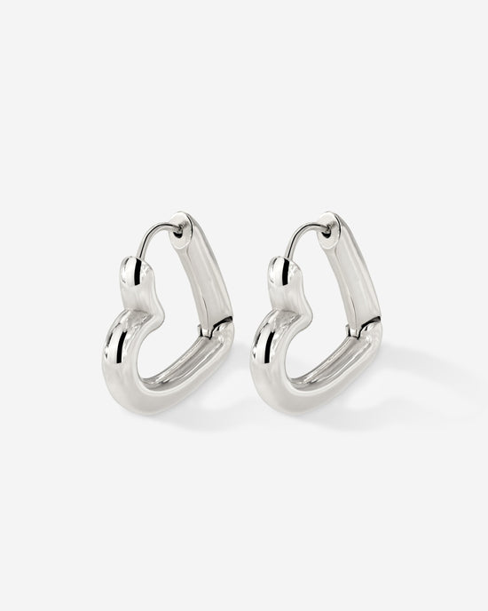 Phat Heart Hoops Small Argento