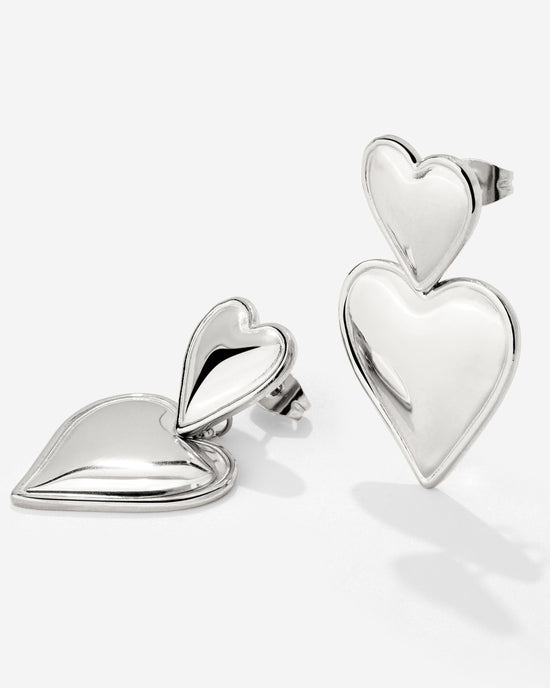 Pillow Hearts Orecchini Argento