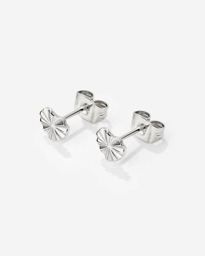 Glass Heart Orecchini Argento