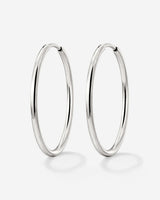 Extra Large Hoops Argento