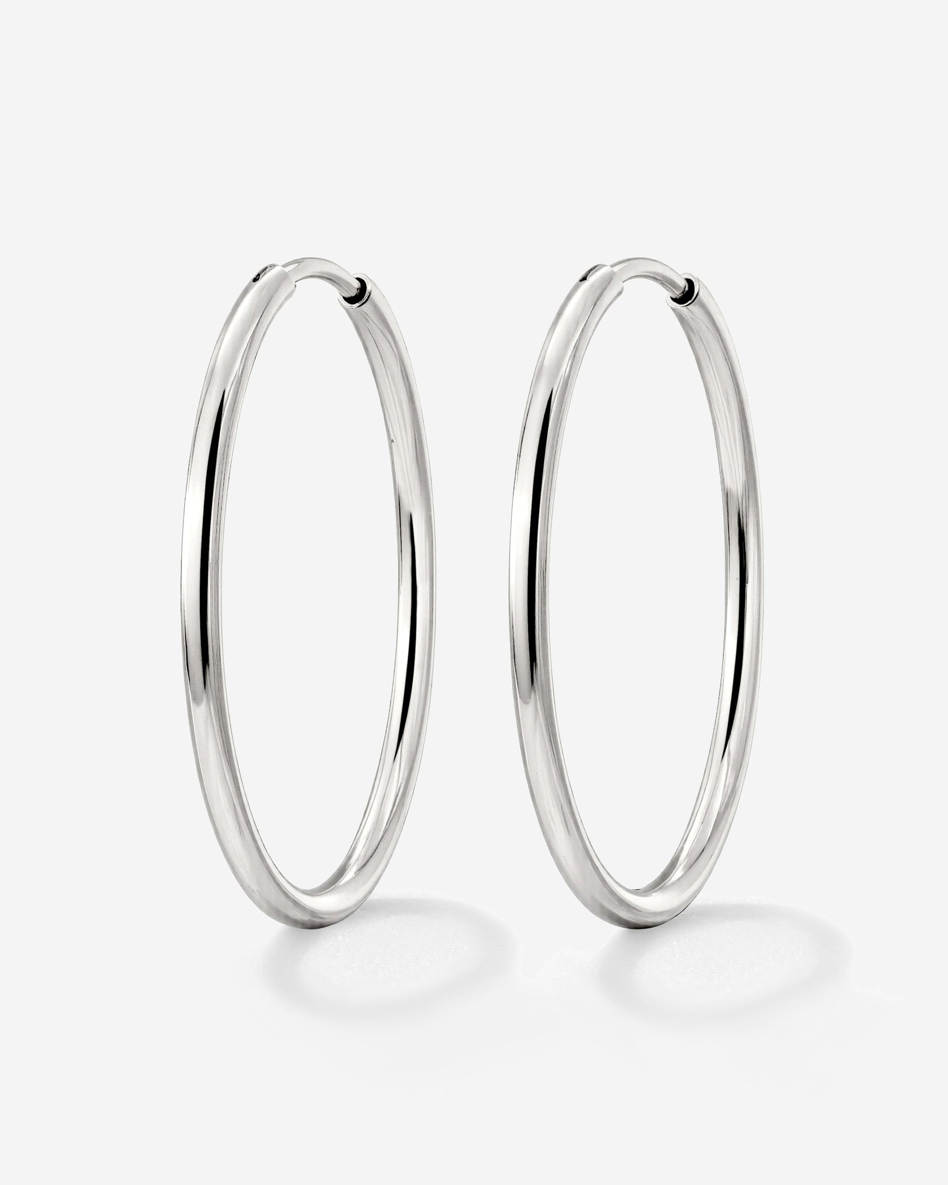 Extra Large Hoops Argento