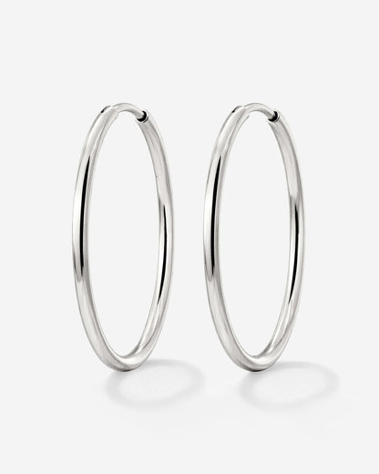 Extra Large Hoops Argento