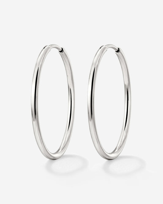 Extra Large Hoops Argento